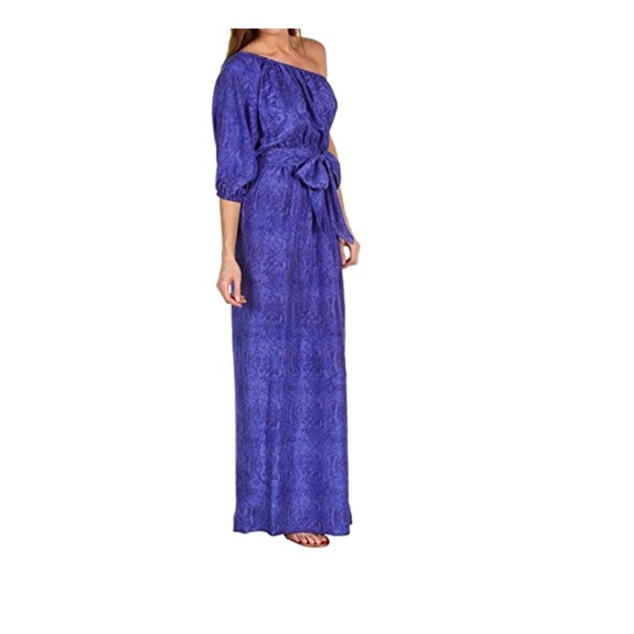 Rebecca Taylor NWT Silk Maxi One Shoulder Dress 8 - Picture 1 of 10
